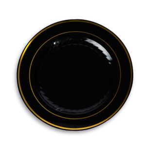 10.25" Black/Gold Dinner Plate